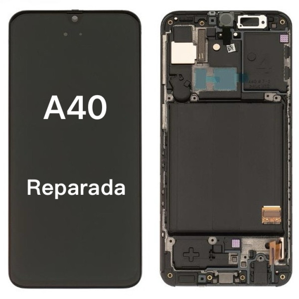 Pantalla Completa Original Reparada Para Samsung A40/A405 Con Marco