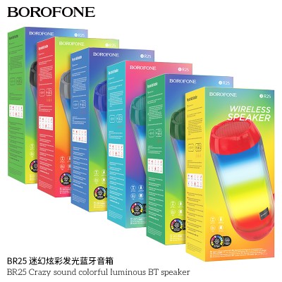 Borofone Br25 Crazy Altavoz Luminoso Colorido Con Bluetooth