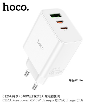 Hoco. C126A Cargador PD40W (2C1A)