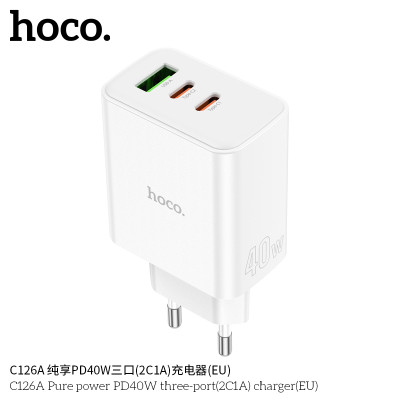 Hoco. C126A Cargador PD40W (2C1A)