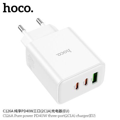 Hoco. C126A Cargador PD40W (2C1A)