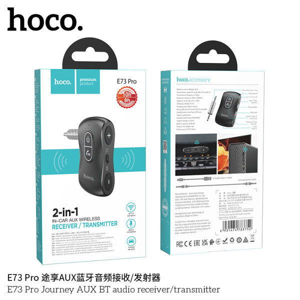 Hoco. E73 Pro Receptor/Transmisor Audio BT