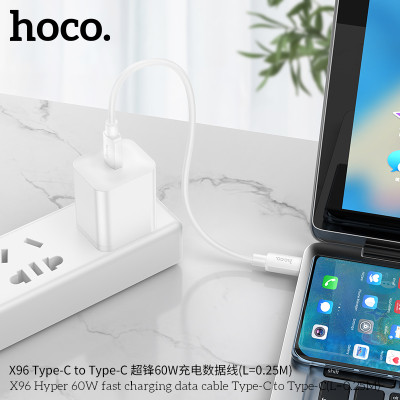 Hoco. X96 Cable Carga/Datos 60W (C-C) 0.25cm