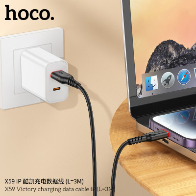 Hoco. X59 Cable Carga/Datos (USB-L) 3M