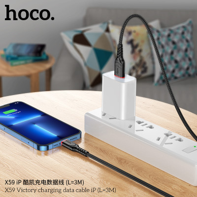 Hoco. X59 Cable Carga/Datos (USB-L) 3M