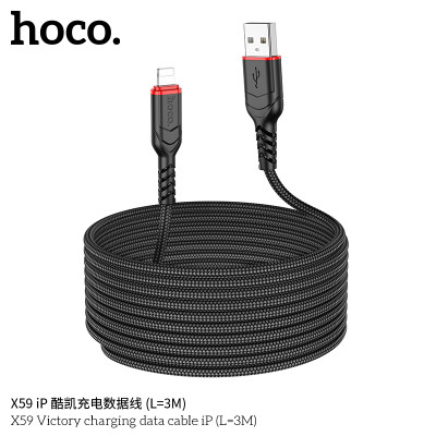 Hoco. X59 Cable Carga/Datos (USB-L) 3M