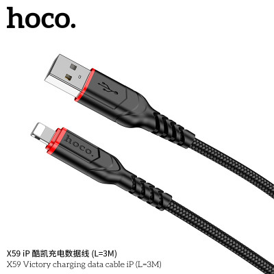 Hoco. X59 Cable Carga/Datos (USB-L) 3M