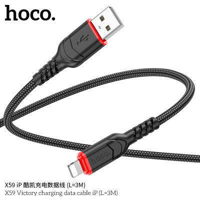Hoco. X59 Cable Carga/Datos (USB-L) 3M