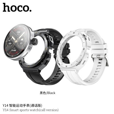 Hoco Y14 Reloj Deportivo Inteligente (Versión De Llamada) Color: Blanco/Negro 2 En 1