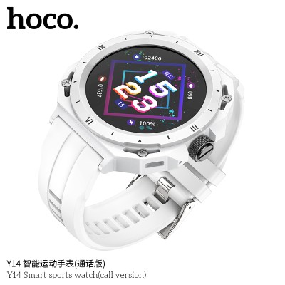 Hoco Y14 Reloj Deportivo Inteligente (Versión De Llamada) Color: Blanco/Negro 2 En 1