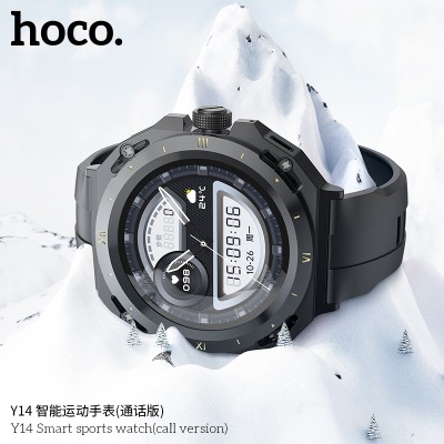 Hoco Y14 Reloj Deportivo Inteligente (Versión De Llamada) Color: Blanco/Negro 2 En 1