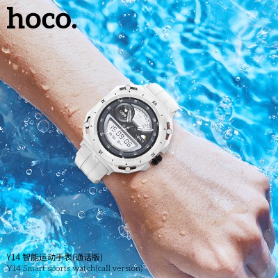 Hoco Y14 Reloj Deportivo Inteligente (Versión De Llamada) Color: Blanco/Negro 2 En 1