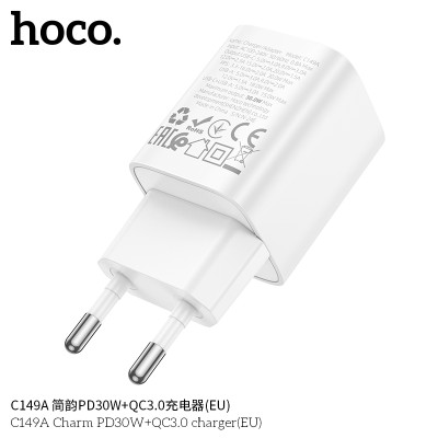 Hoco. C149A Cargador Rapido PD30W+QC3.0