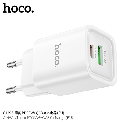 Hoco. C149A Cargador Rapido PD30W+QC3.0