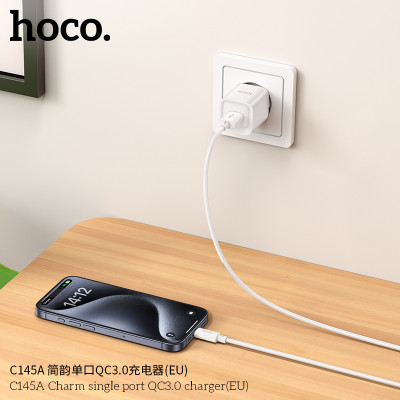 Hoco C145A Cargador 18W QC3.0 (1A)