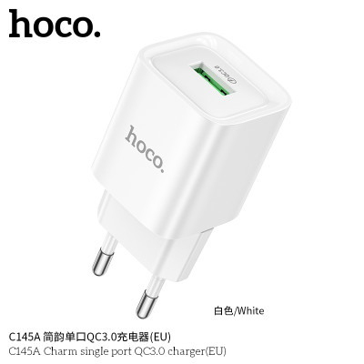 Hoco C145A Cargador 18W QC3.0 (1A)