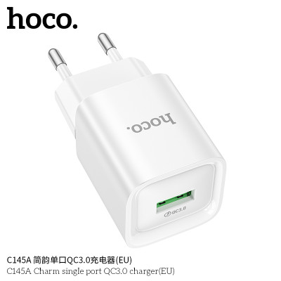 Hoco C145A Cargador 18W QC3.0 (1A)