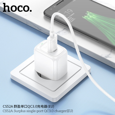 Hoco. CS52A Cargador 18W QC3.0