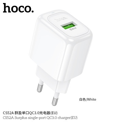 Hoco. CS52A Cargador 18W QC3.0