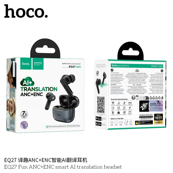 Hoco. EQ27 TWS AI Traductor ANC+ENC