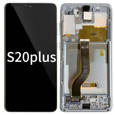 Pantalla Completa Original Servicepack Para Samsung S20 Plus G986 Con Marco Plata