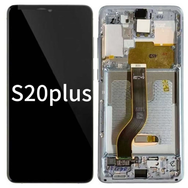 Pantalla Completa Original Servicepack Para Samsung S20 Plus G986 Con Marco Plata
