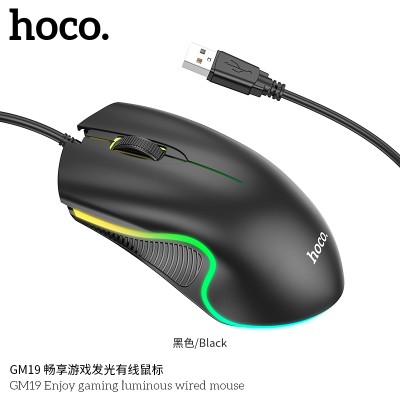 Hoco Gm19 Raton Con Cable Luminoso Para Juegos