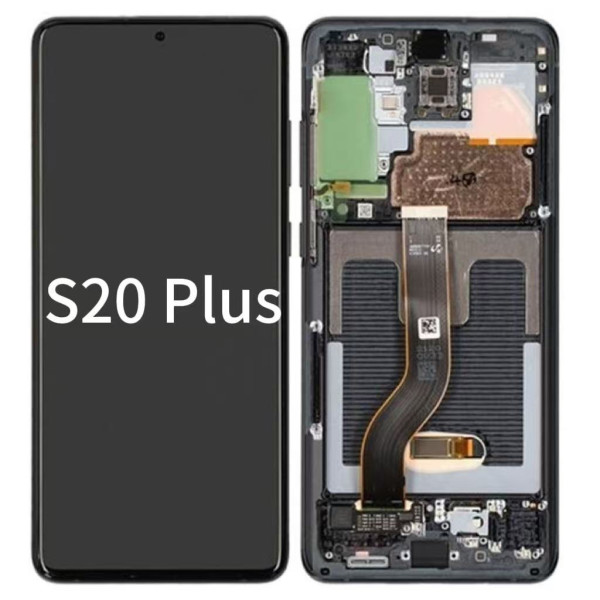 Pantalla Completa Original Servicepack Para Samsung S20 Plus G986 Con Marco Negra