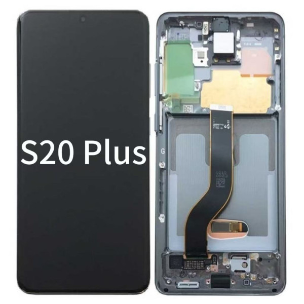 Pantalla Completa Original Servicepack Para Samsung S20 Plus G986 Con Marco Gris