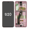 Pantalla Completa ⚫Original⚫ Servicepack Para Samsung S20 G980 Con Marco Rosa