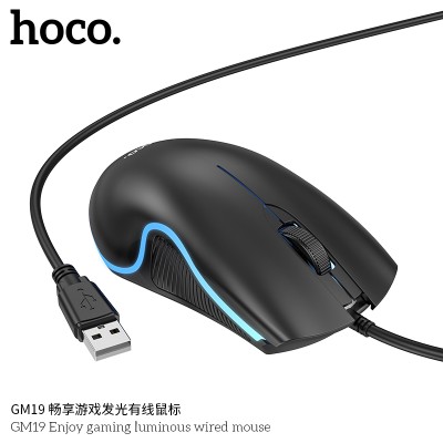 Hoco Gm19 Raton Con Cable Luminoso Para Juegos