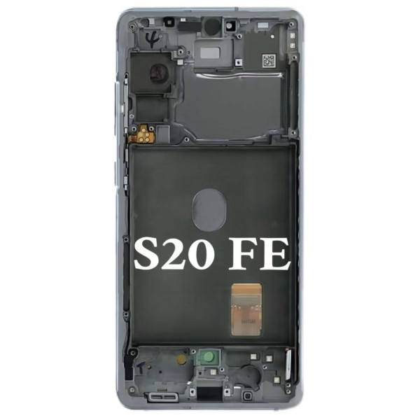 Pantalla Completa Original Servicepack Para Samsung S20 Fe G780 G781 Con Marco Blanco / Plata