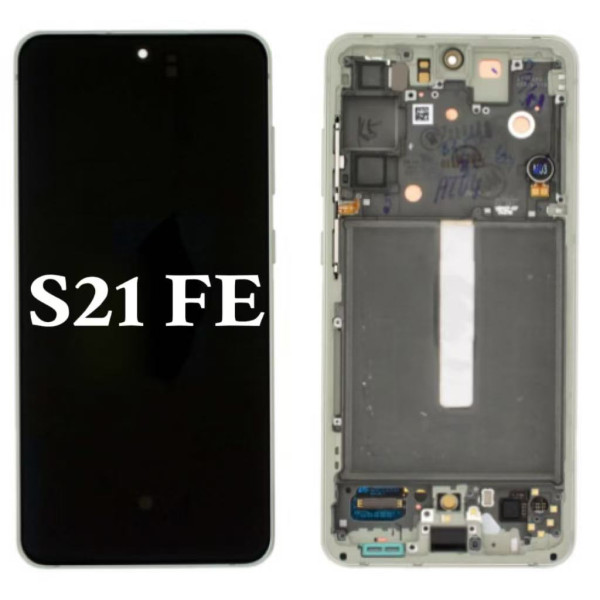 Pantalla Completa Original Servicepack Para Samsung S21 FE /G990 Con Marco-Verde