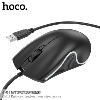 Hoco Gm19 Raton Con Cable Luminoso Para Juegos