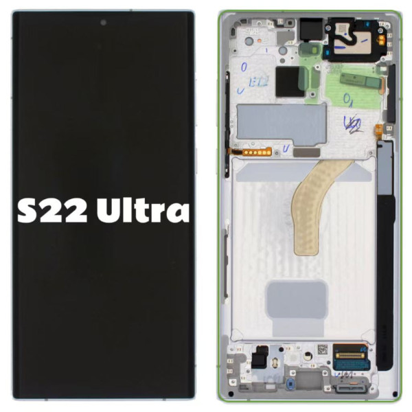 Pantalla Completa Original Servicepack Para Samsung S22 Ultra S908 Con Marco Verde