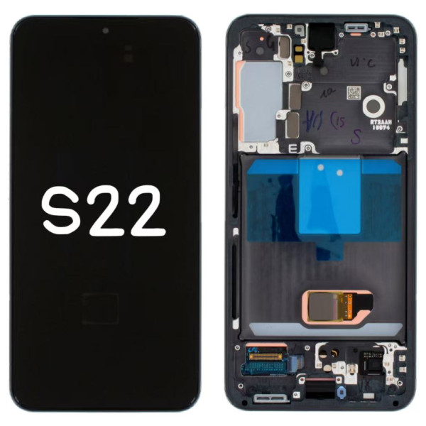 Pantalla Completa Original Servicepack Para Samsung S22/S901 Con Marco Negro