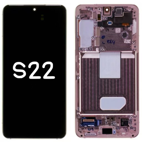 Pantalla Completa Original Servicepack Para Samsung S22/S901 Con Marco Morado