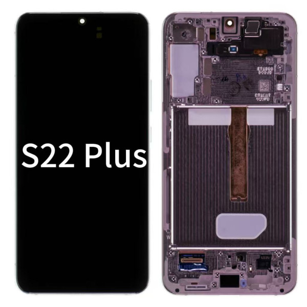 Pantalla Completa Original Servicepack Para Samsung S22 Plus S906 Con Marco Morado