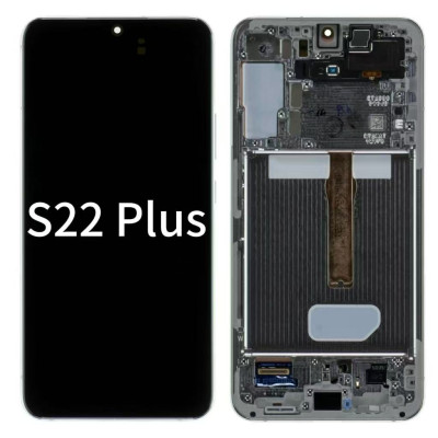 Pantalla Completa Original Servicepack Para Samsung S22 Plus S906 Con Marco Blanco