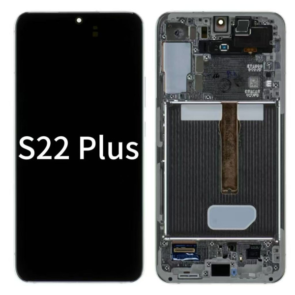 Pantalla Completa Original Servicepack Para Samsung S22 Plus S906 Con Marco Blanco