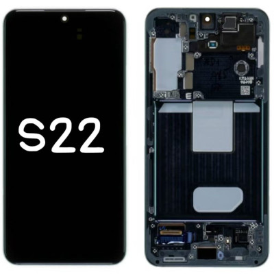 Pantalla Completa Original Servicepack Para Samsung S22/S901 Con Marco Verde