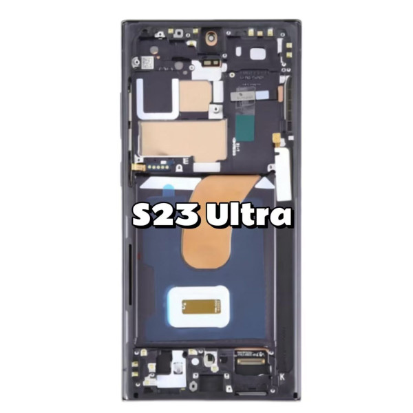 Pantalla Completa Original Servicepack Para Samsung S23 Ultra S918 Con Marco Negro