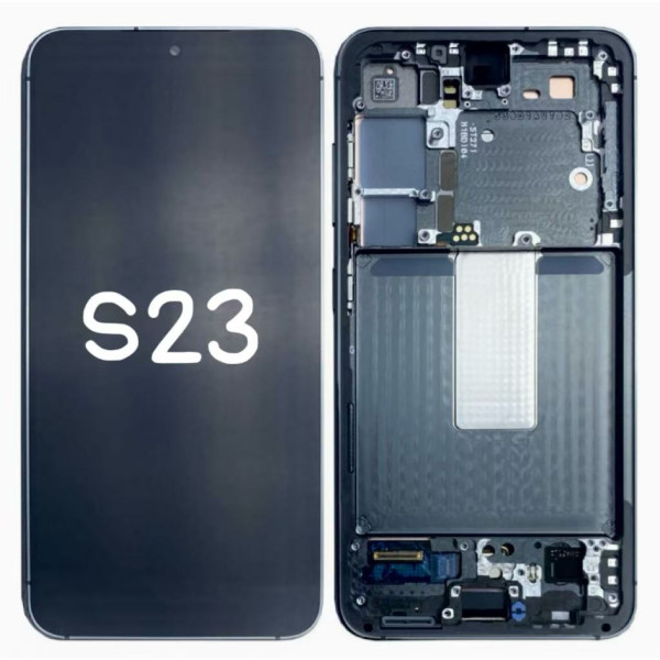 Pantalla Completa Original Servicepack Para Samsung S23 S911 Con Marco Verde