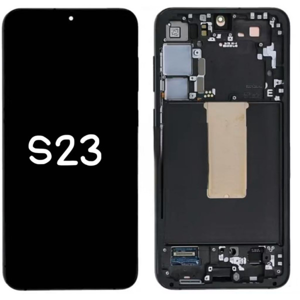 Pantalla Completa Original Servicepack Para Samsung S23 S911 Con Marco Negro