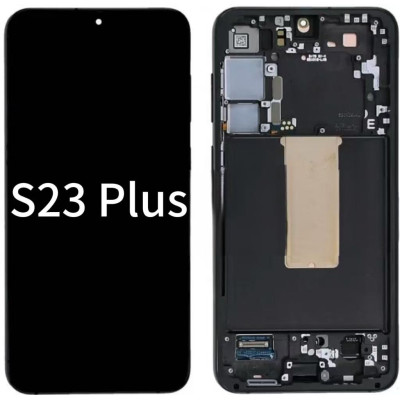Pantalla Completa Original Servicepack Para Samsung S23 Plus S916 Con Marco Negro