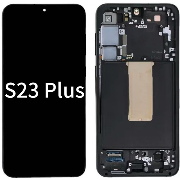 Pantalla Completa Original Servicepack Para Samsung S23 Plus S916 Con Marco Negro