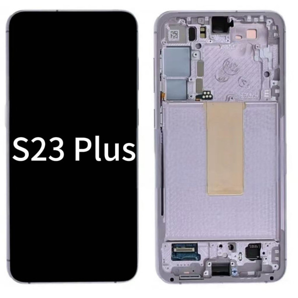 Pantalla Completa Original Servicepack Para Samsung S23 Plus S916 Con Marco Morado