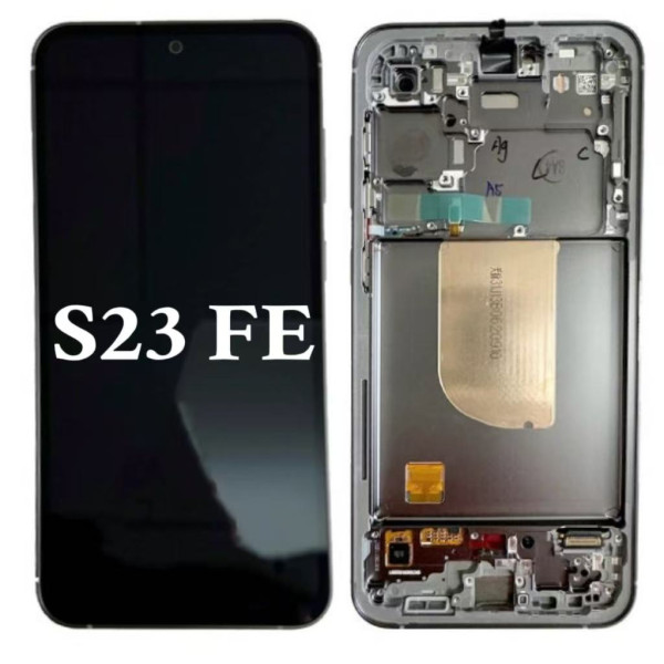 Pantalla Completa Original Servicepack Para Samsung S23 FE /S711 Con Marco-Plata