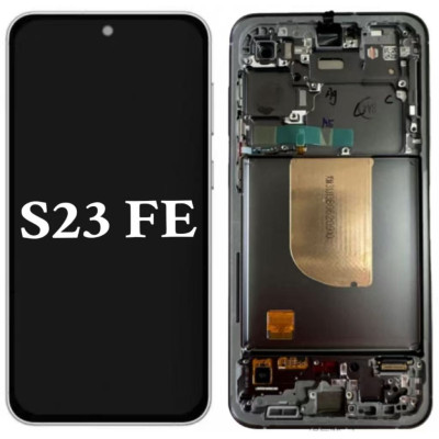 Pantalla Completa Original Servicepack Para Samsung S23 FE / S711 Con Marco Negro