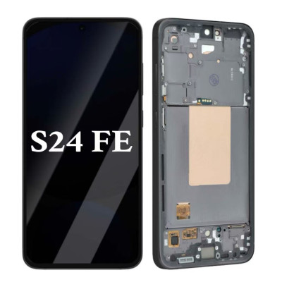 Pantalla Completa Original Servicepack Para Samsung S24 FE / S721 Con Marco Negro